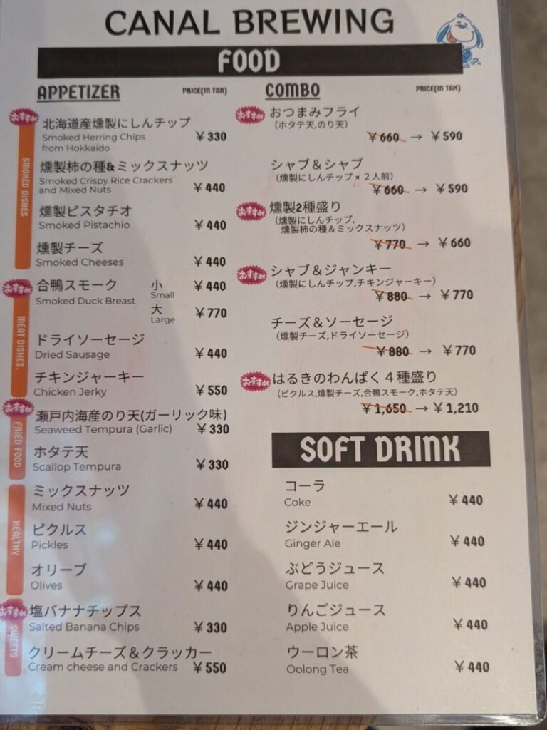 Canal Brewing Food 1