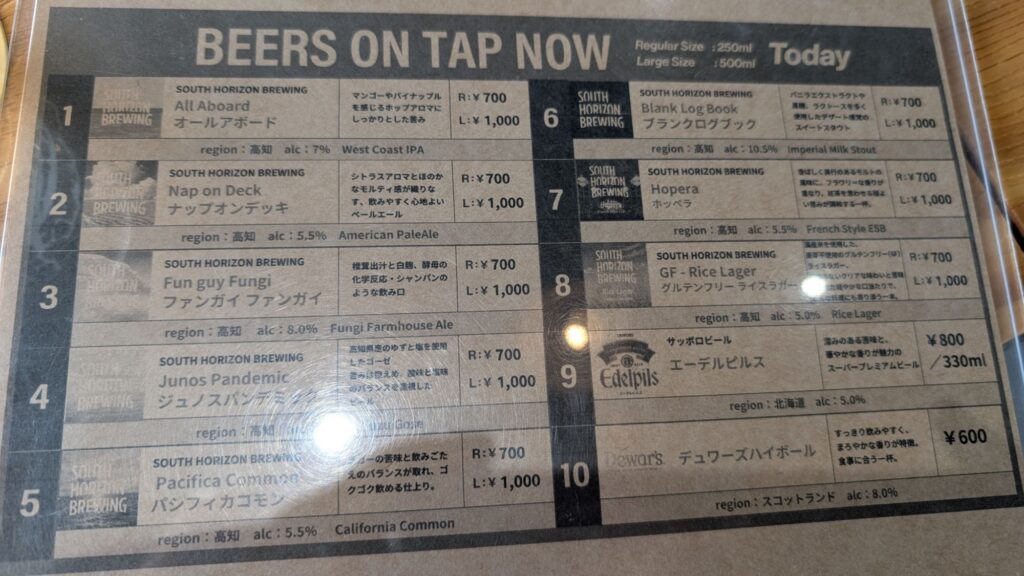 South Horizon Brewing Taproom Beer 1