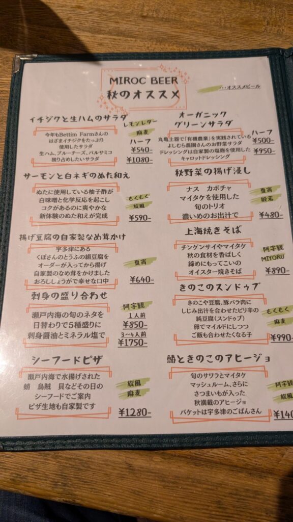 Miroc Brewery Food 1