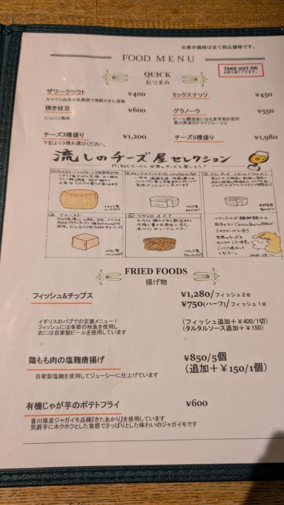 Miroc Brewery Food 2