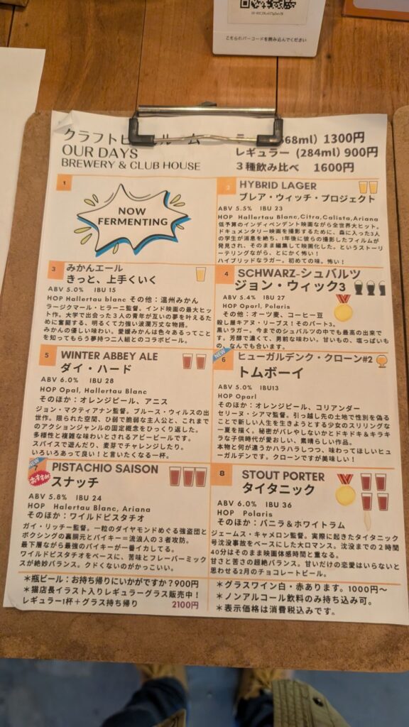 OUR DAYs Brewery & Club house Beer 1