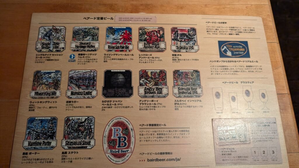 Baird Nakameguro Taproom Beer 1